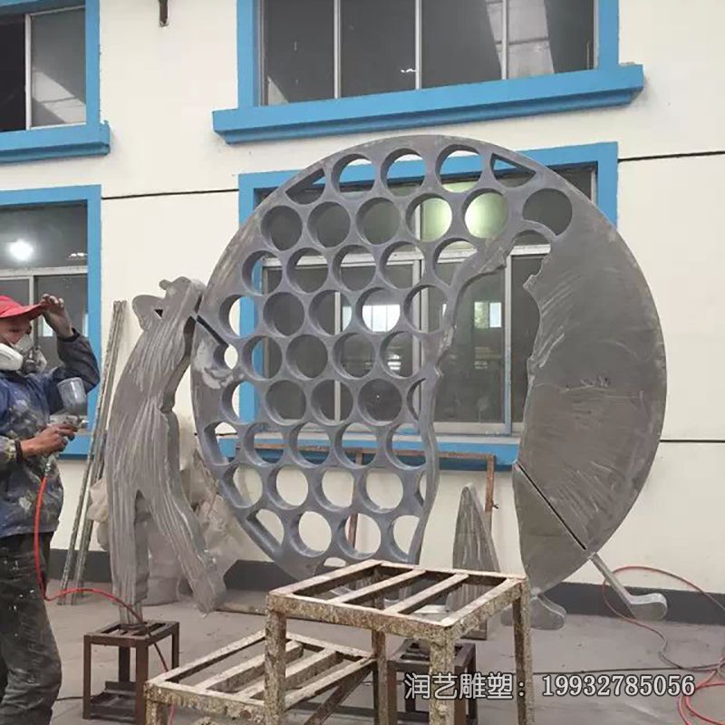 商场不锈钢打高尔夫雕塑 商场不锈钢打高尔夫雕塑