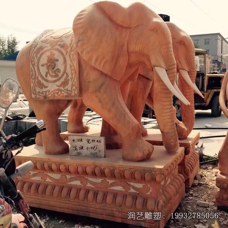 广场石雕象动物雕塑 广场石雕象动物雕塑