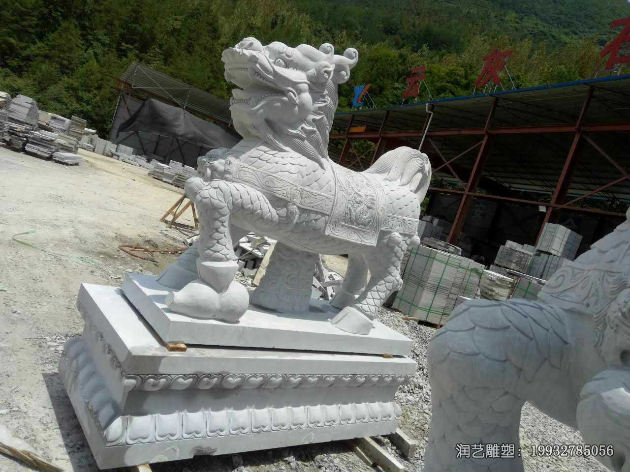 学校石雕麒麟动物雕塑 学校石雕麒麟动物雕塑