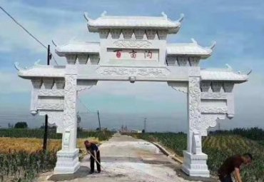 小区牌坊石雕