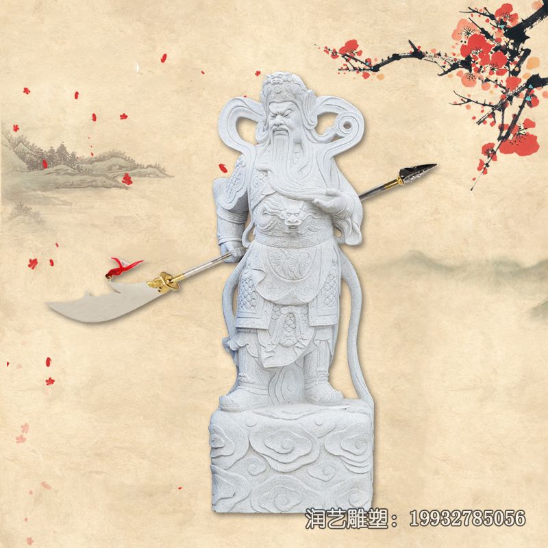 景区关公人物石雕 景区关公人物石雕