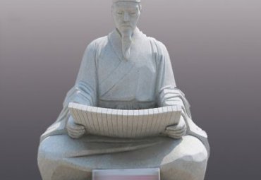 广场李白石雕