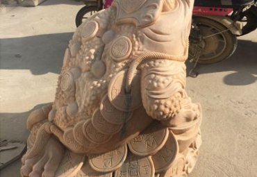 小区金蟾动物石雕