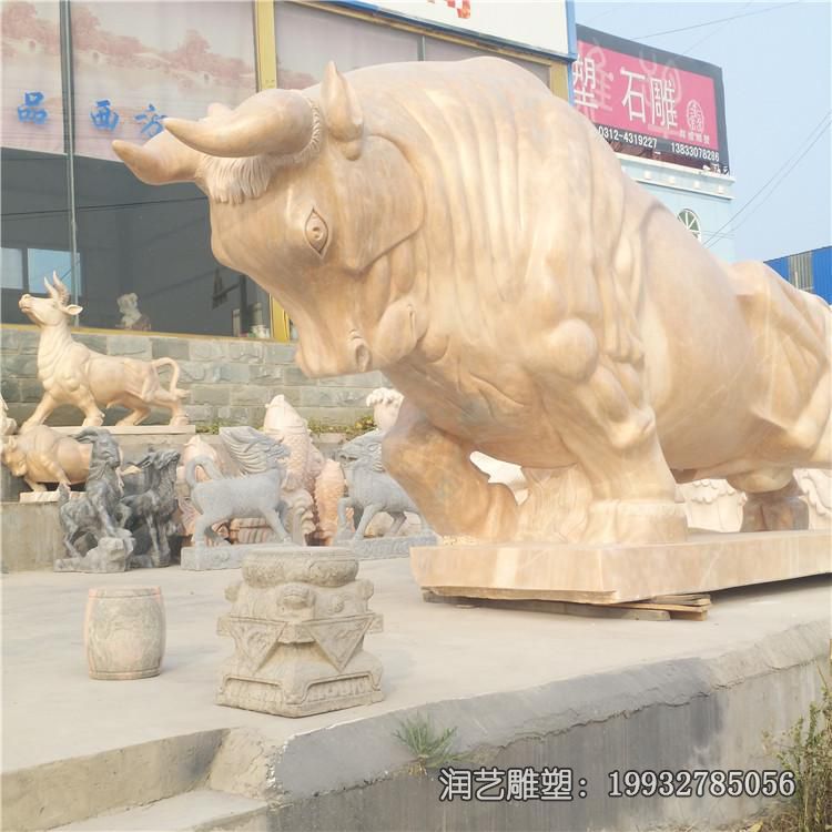公园牛动物石雕 公园牛动物石雕