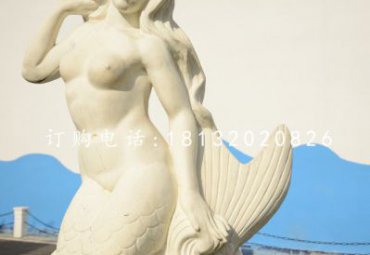 游乐场美人鱼石雕