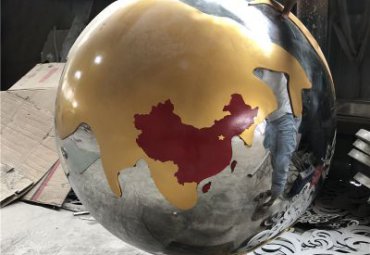 商业街不锈钢地球雕塑