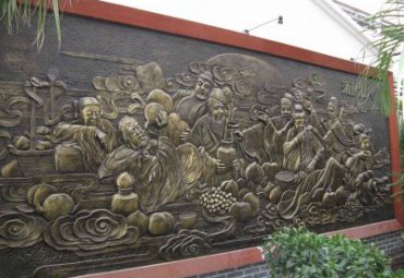 街道景观铜浮雕