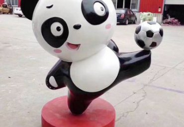 小区玻璃钢熊猫雕塑