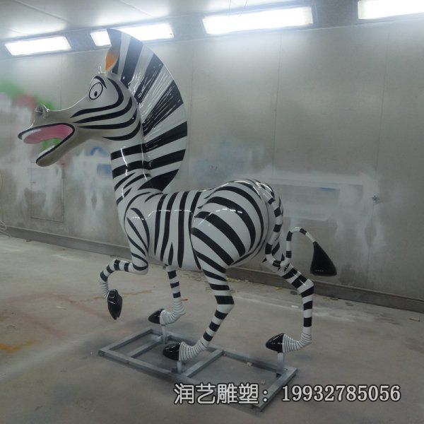 企业玻璃钢斑马雕塑 企业玻璃钢斑马雕塑