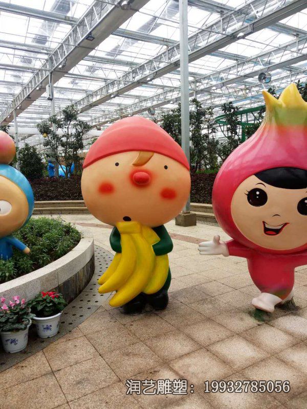 公园玻璃钢火龙果雕塑 公园玻璃钢火龙果雕塑
