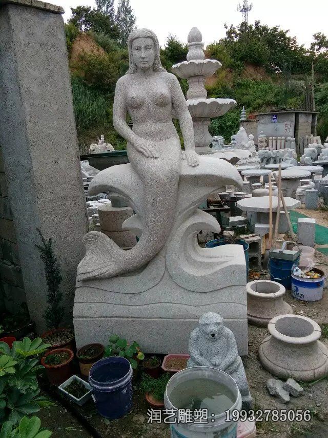 酒店石雕美人鱼雕塑 酒店石雕美人鱼雕塑