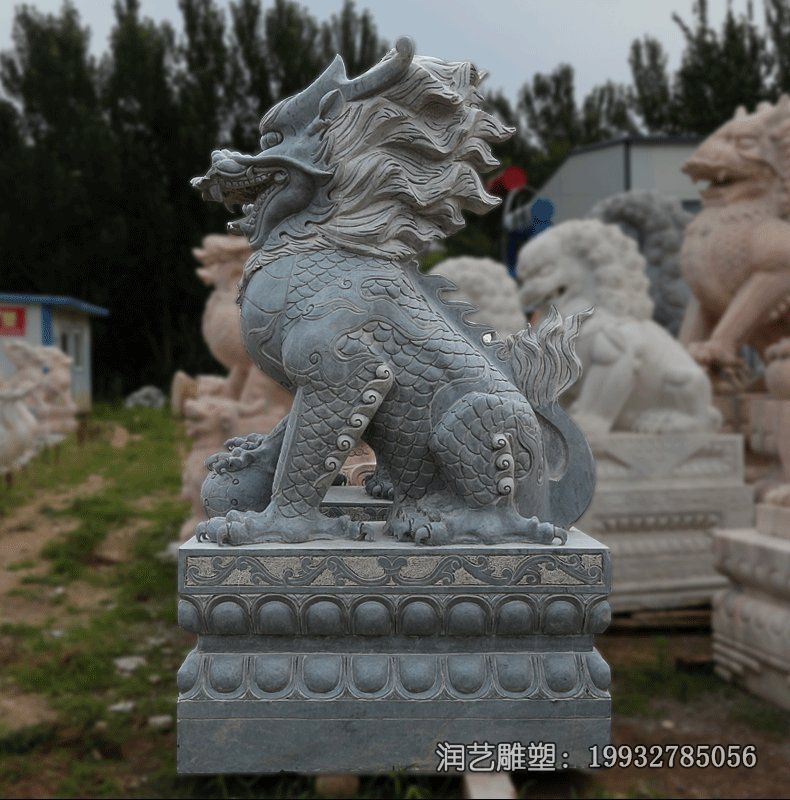 草坪石雕麒麟雕塑 草坪石雕麒麟雕塑
