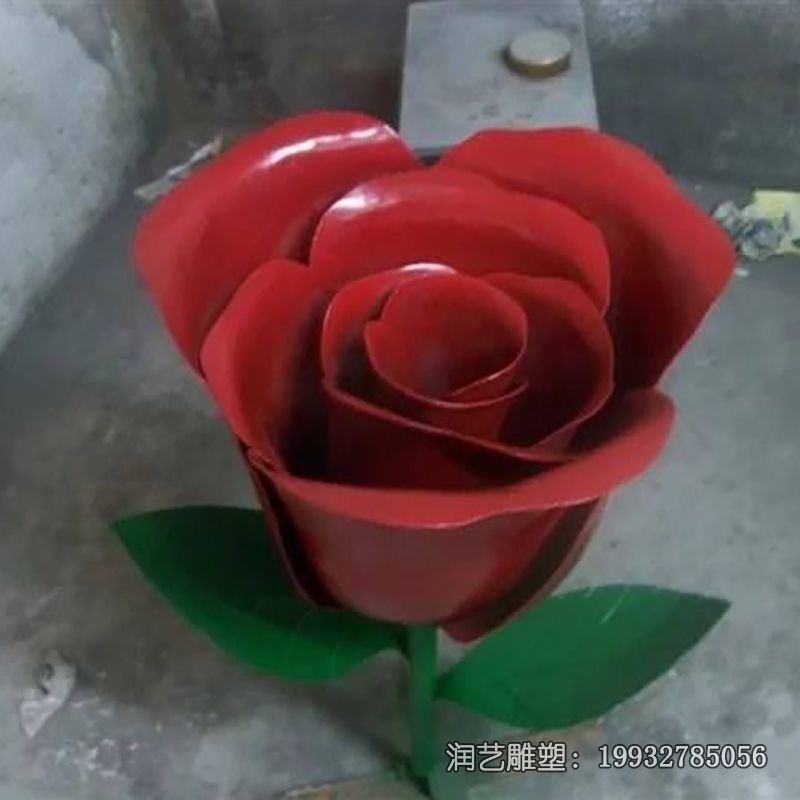 商场不锈钢玫瑰花雕塑 商场不锈钢玫瑰花雕塑
