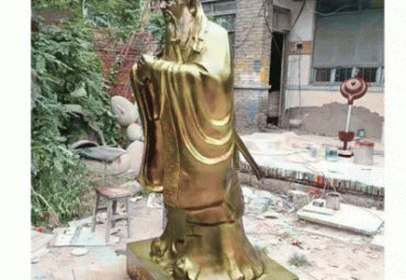 草坪铜雕孔子雕塑