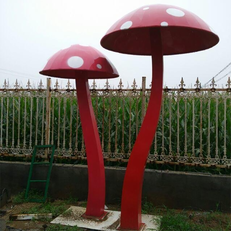 广场不锈钢蘑菇雕塑 广场不锈钢蘑菇雕塑