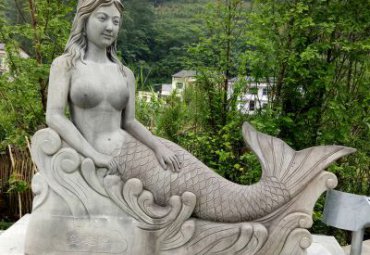 景区石雕美人鱼雕塑