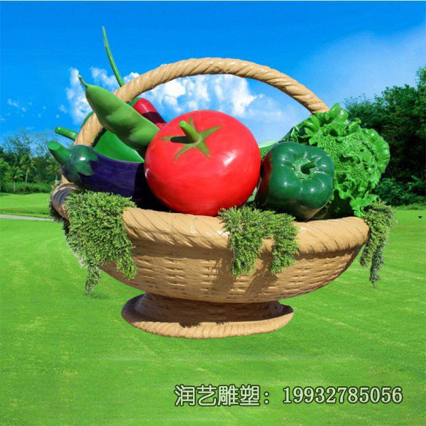 医院玻璃钢果篮雕塑 医院玻璃钢果篮雕塑