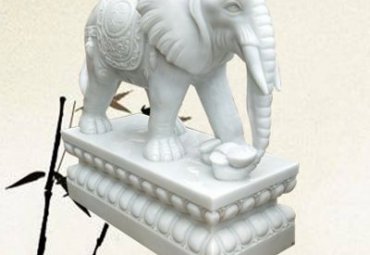 园林石雕大象动物雕塑