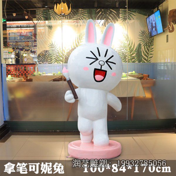 商场玻璃钢可妮兔雕塑 商场玻璃钢可妮兔雕塑