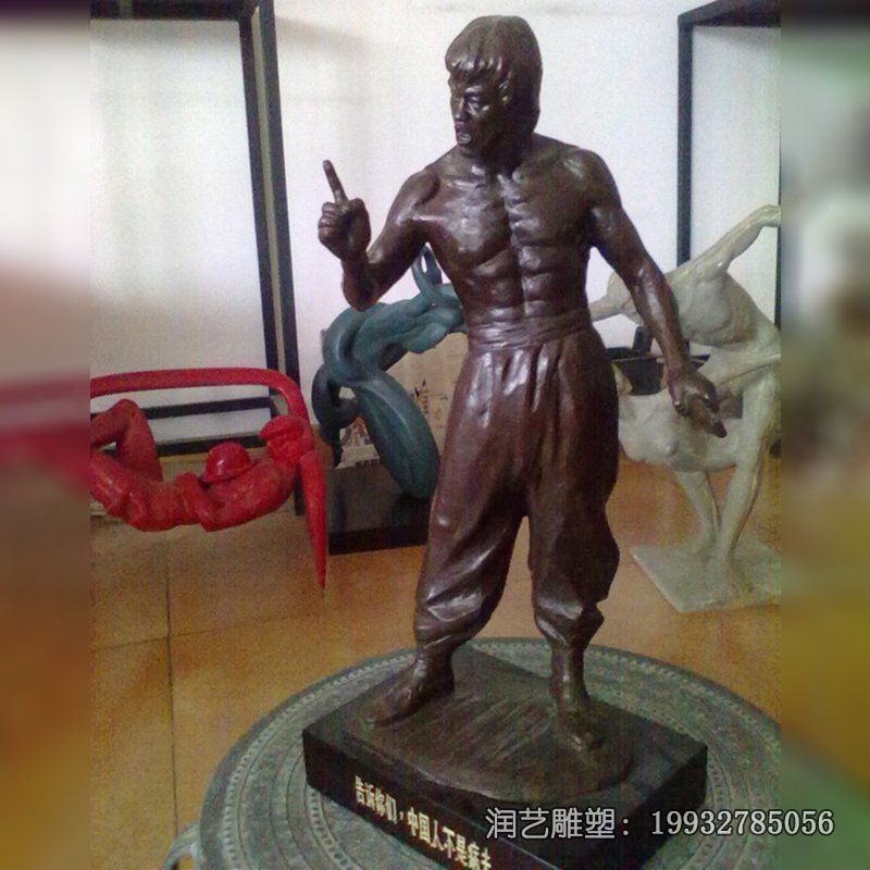 景区铜雕李小龙雕塑 景区铜雕李小龙雕塑