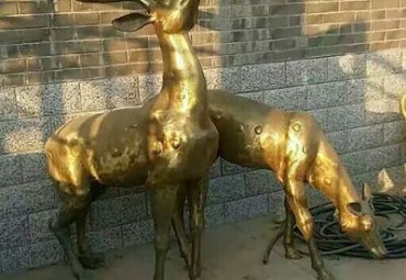 景区铜雕鹿动物雕塑