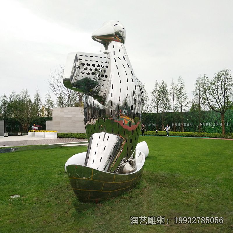 企业不锈钢企鹅雕塑 企业不锈钢企鹅雕塑