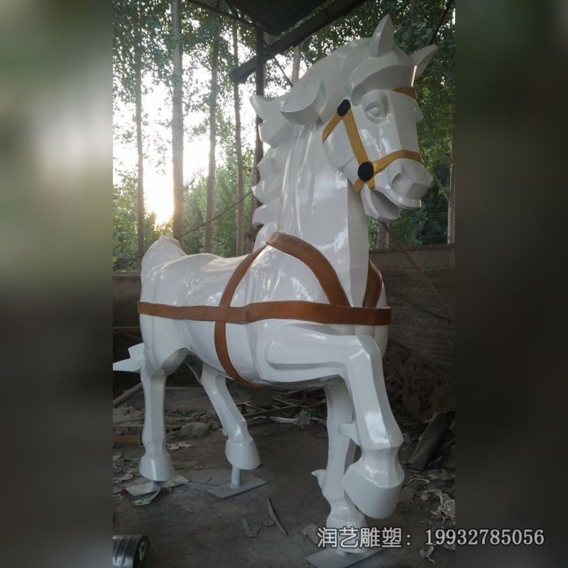学校不锈钢马雕塑 学校不锈钢马雕塑