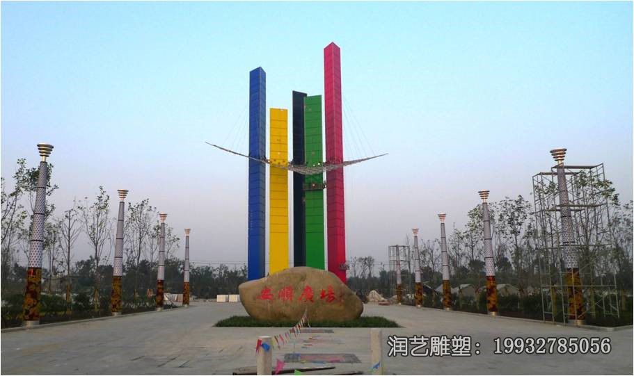 游乐场不锈钢标志雕塑 游乐场不锈钢标志雕塑