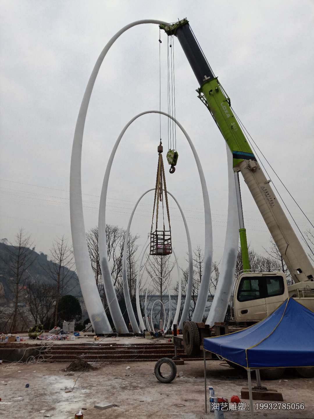 商场不锈钢拱门雕塑 商场不锈钢拱门雕塑