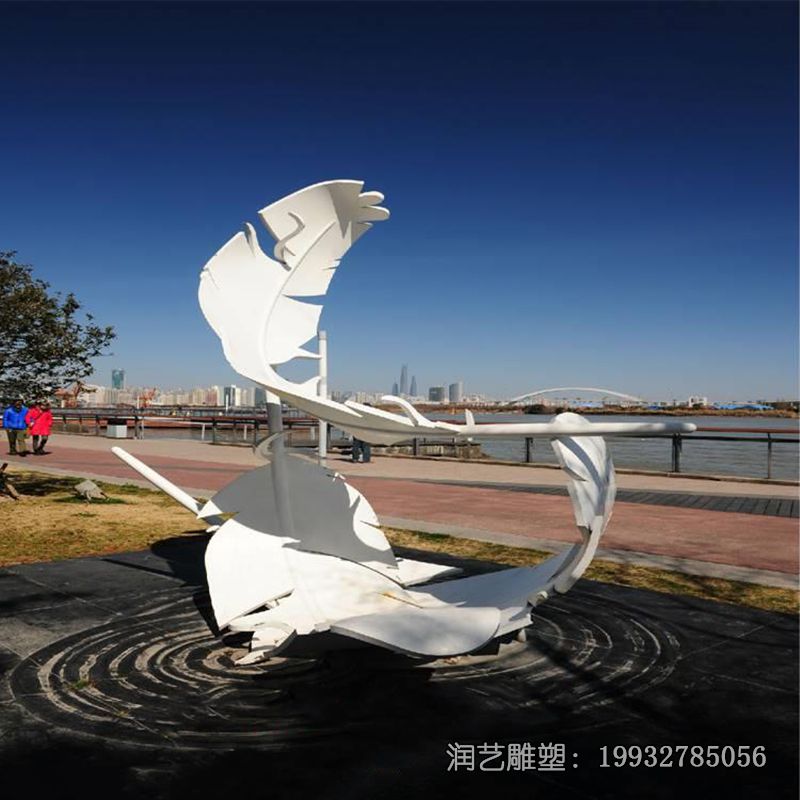 广场不锈钢羽毛雕塑 广场不锈钢羽毛雕塑