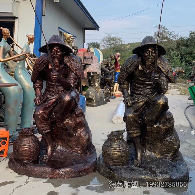 广场铜雕姜太公雕塑 广场铜雕姜太公雕塑