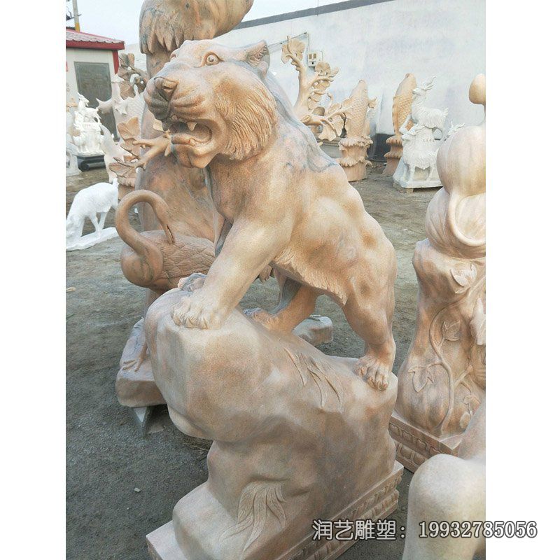 小区石雕老虎雕塑 小区石雕老虎雕塑