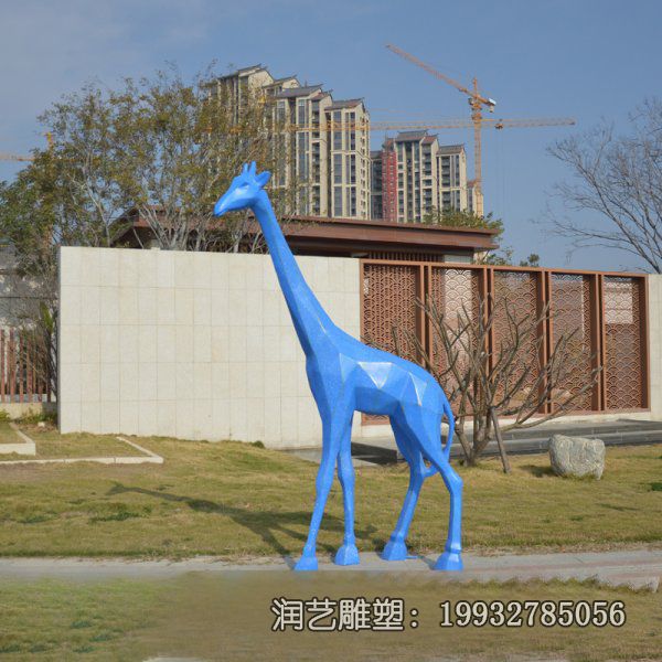 游乐场玻璃钢长颈鹿雕塑 游乐场玻璃钢长颈鹿雕塑