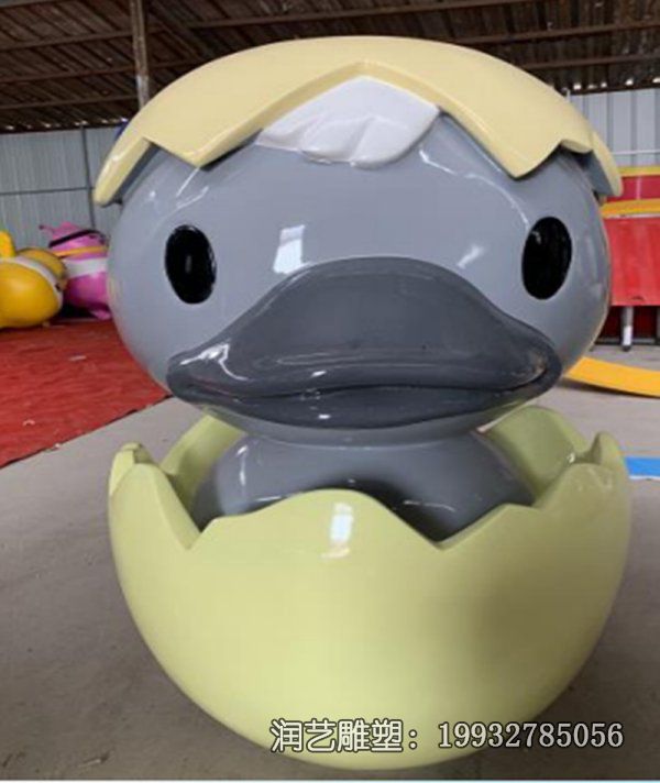 游乐场玻璃钢鸡蛋雕塑 游乐场玻璃钢鸡蛋雕塑