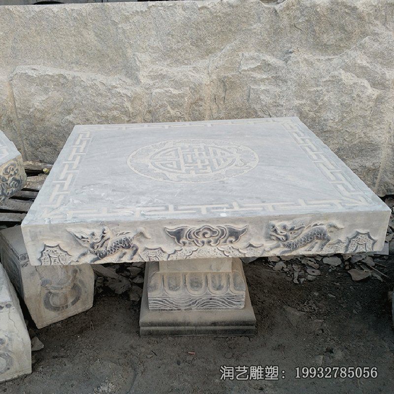 公园石雕桌凳雕塑 公园石雕桌凳雕塑