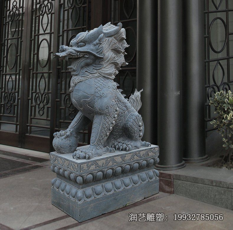 街道石雕麒麟雕塑 街道石雕麒麟雕塑