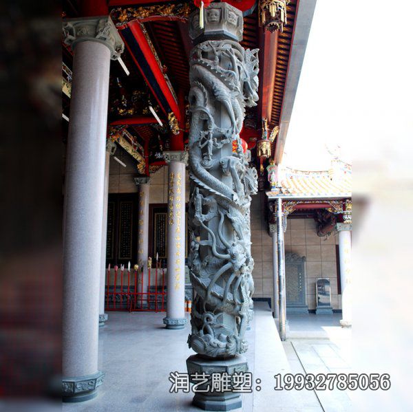 城市石雕龙柱雕塑 城市石雕龙柱雕塑