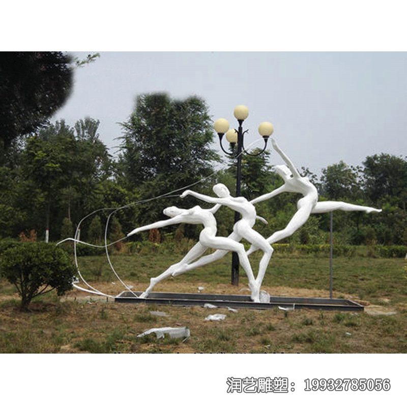 商业街不锈钢体操雕塑 商业街不锈钢体操雕塑