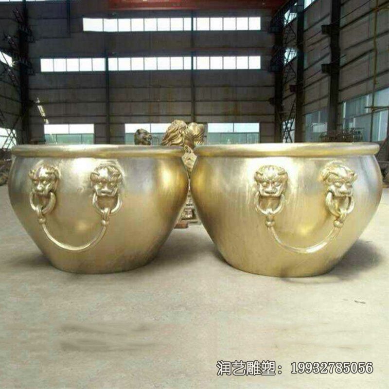 酒店铜雕水缸雕塑 酒店铜雕水缸雕塑