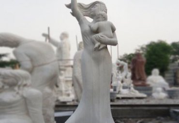商场石雕母子雕塑