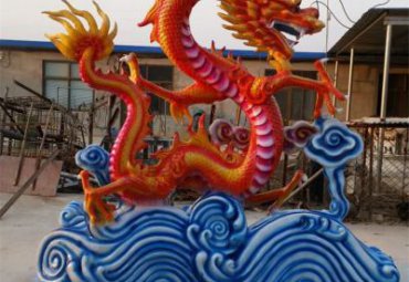企业玻璃钢龙雕塑