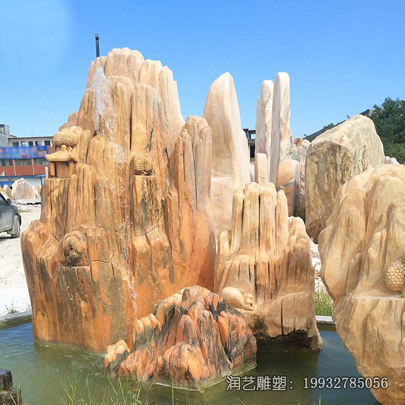 酒店石雕假山雕塑 酒店石雕假山雕塑