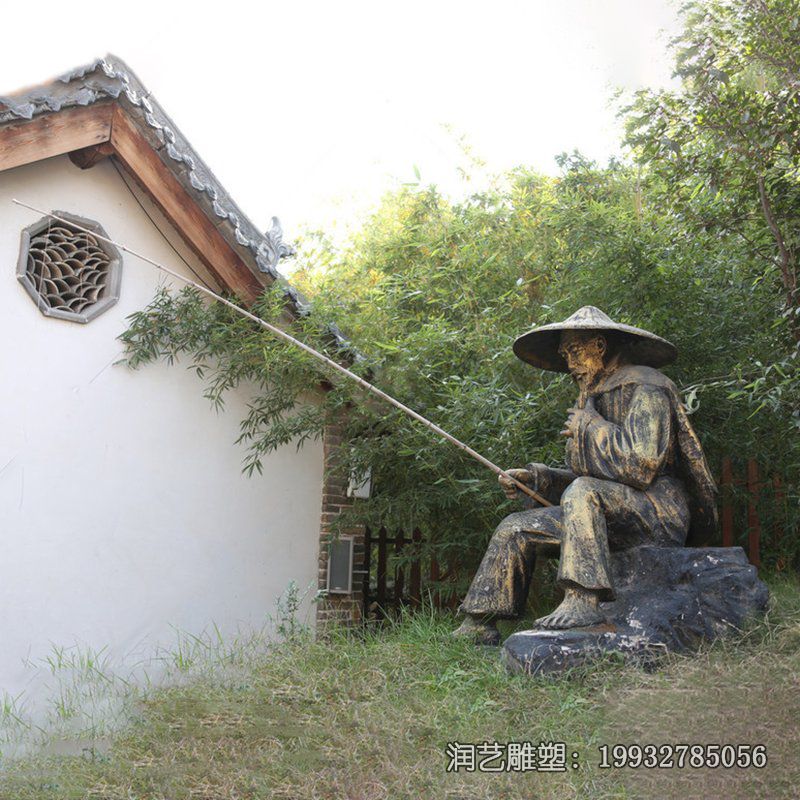 公园铜雕姜太公雕塑 公园铜雕姜太公雕塑