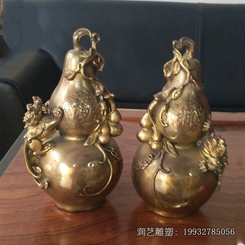 园林铜雕葫芦雕塑 园林铜雕葫芦雕塑