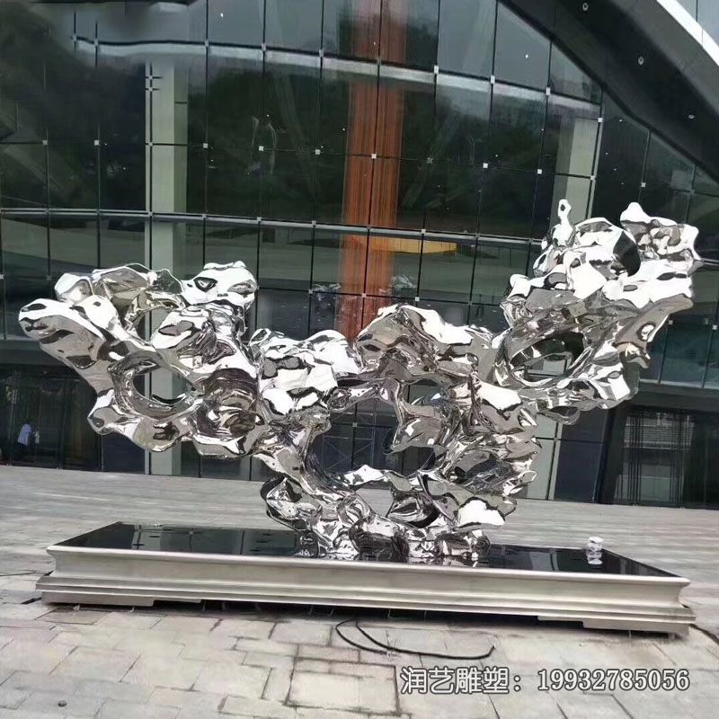 景区不锈钢太湖石雕塑 景区不锈钢太湖石雕塑