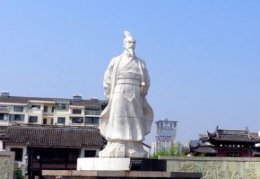 街道石雕范蠡雕塑