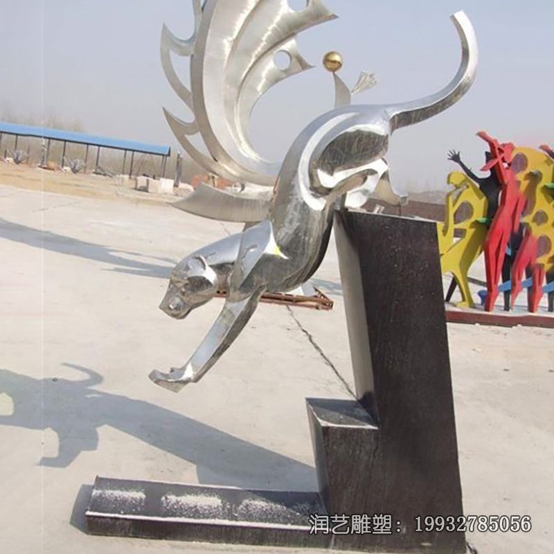 景区不锈钢豹雕塑 景区不锈钢豹雕塑
