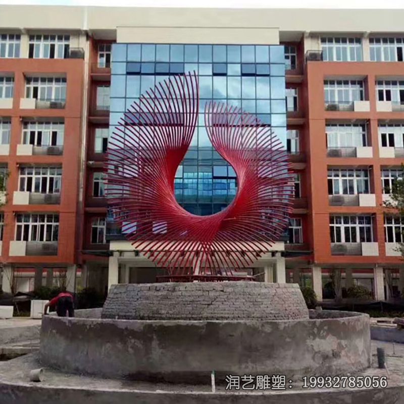 小区不锈钢线条雕塑 小区不锈钢线条雕塑