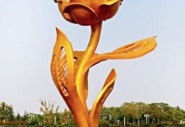 医院不锈钢紫荆花雕塑