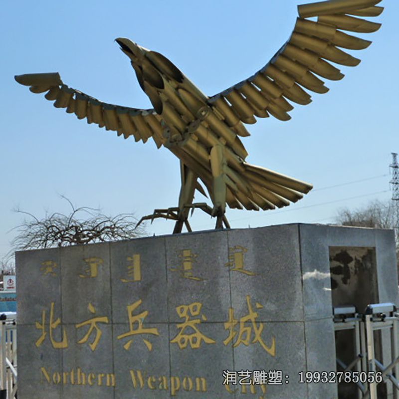 景区不锈钢鹰雕塑 景区不锈钢鹰雕塑